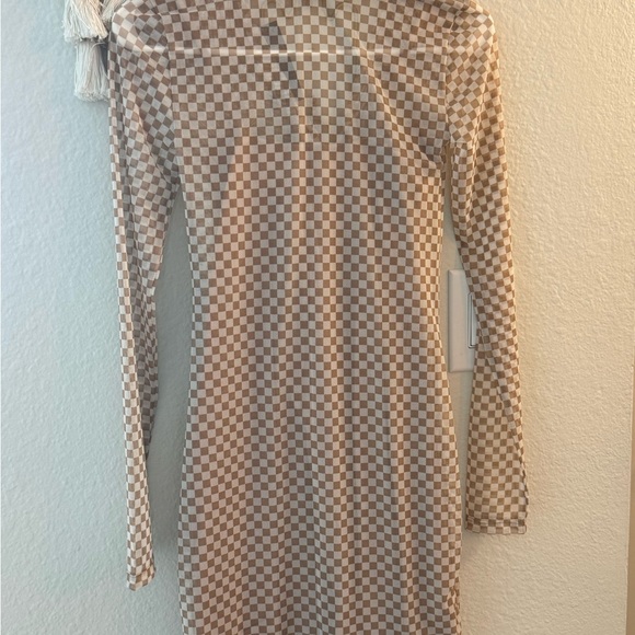 Checkered button up mini dress - Picture 4 of 6